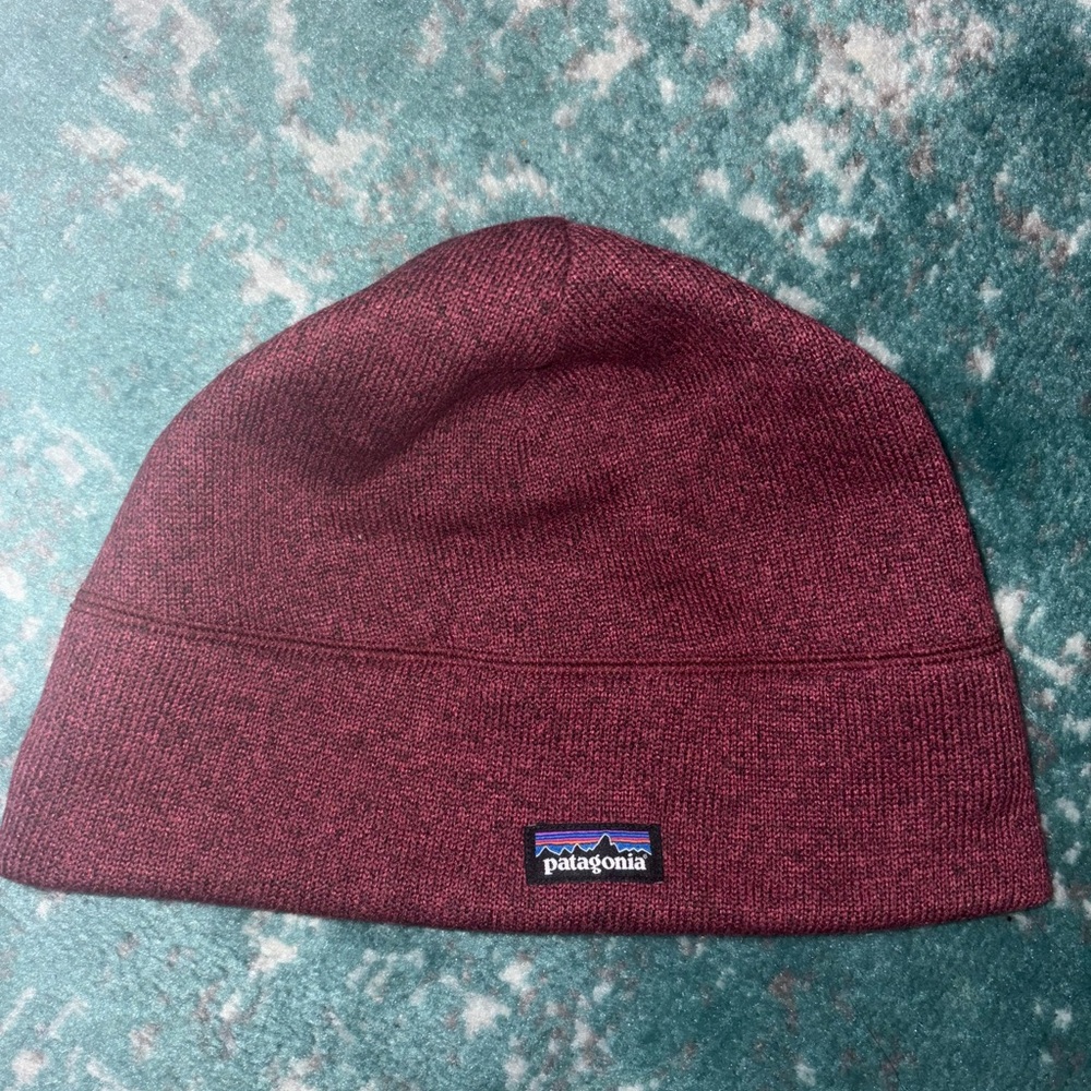 Patagonia Better Sweater Beanie maroon Branded Recycled Polyester Hat - Large